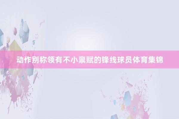 动作别称领有不小禀赋的锋线球员体育集锦