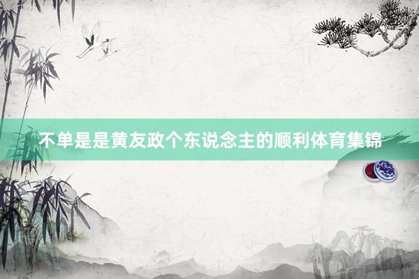 不单是是黄友政个东说念主的顺利体育集锦