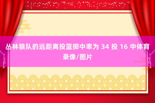丛林狼队的远距离投篮掷中率为 34 投 16 中体育录像/图片