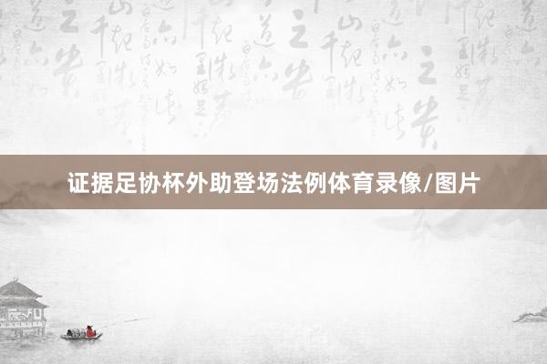 证据足协杯外助登场法例体育录像/图片