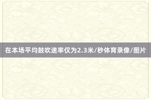 在本场平均鼓吹速率仅为2.3米/秒体育录像/图片