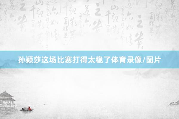 孙颖莎这场比赛打得太稳了体育录像/图片