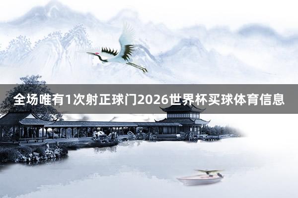 全场唯有1次射正球门2026世界杯买球体育信息