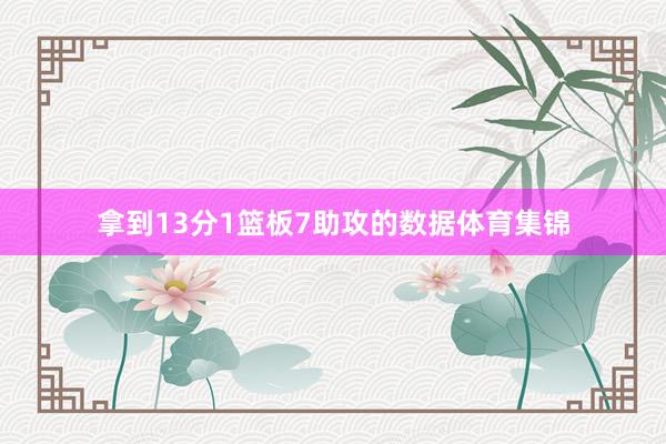 拿到13分1篮板7助攻的数据体育集锦