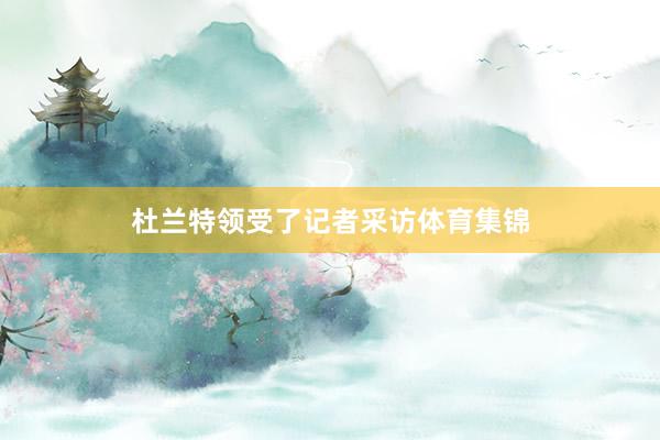 杜兰特领受了记者采访体育集锦