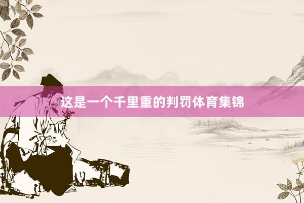 这是一个千里重的判罚体育集锦